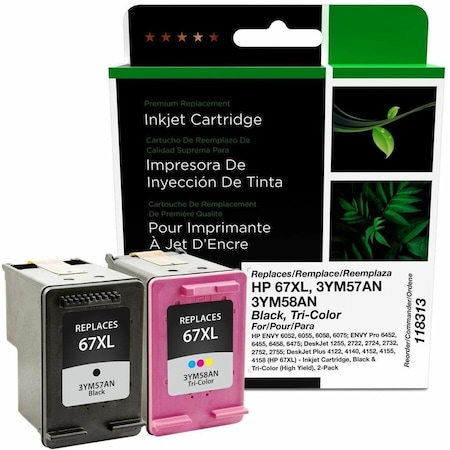 Clover Imaging Group Imaging Remanufactured High Yield Black, Tri-Color Ink Cartridges 118313