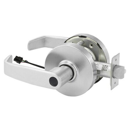Sargent Grade 1 Electrified Cylindrical Lock, Fail Secure, L Lever, L Rose, Less Cylinder, Deadlatch, Satin LC-10XG71 LL 26D