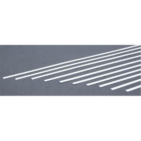 Evergreen 0.04 x 0.19 in. Styrene Strips Railroad Scratch Building Supply, White EVG148