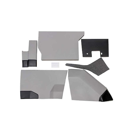 K&M Mfg Qwik Fit Lower Cab Kit for Case IH 71 Series Magnum Tractor With Plastic Back Gray Vinyl 4631