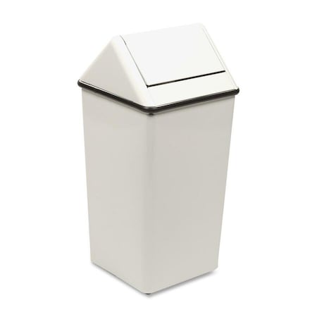 Witt Industries Medium Square Hamper with Swingtop, White 1411HTWH