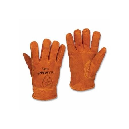 Tillman Winter Gloves with Pile Lining, 1450, Premuim Side Split Cowhide, X-Large, Bourbon Brown, 12PK 724-1450XL