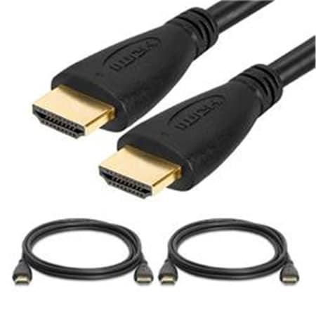 Cmple 6 ft. Ultra Slim High Speed HDMI Cable, Black - Pack of 2, 2PK 1394-N