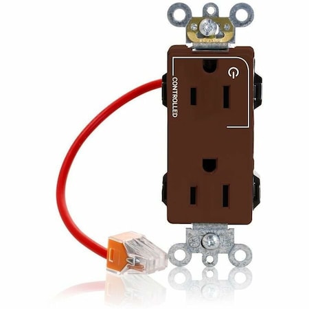 Leviton Straight Blade Receptacle, 5-15R, 15 A, 125V AC, Flush Mount, Self-Grounded M1626-1C