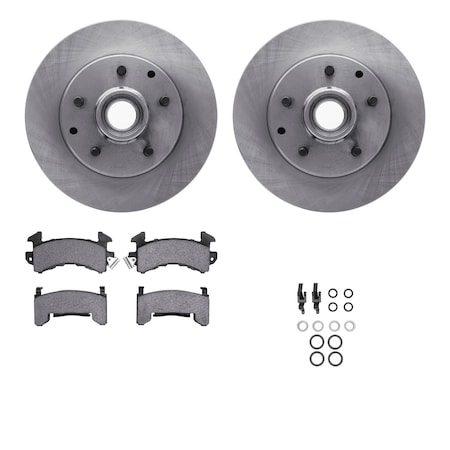 Dynamic Friction Co DFC Brake Rotor- Heavy Duty Brake Pad includes Hardware 6412-48028