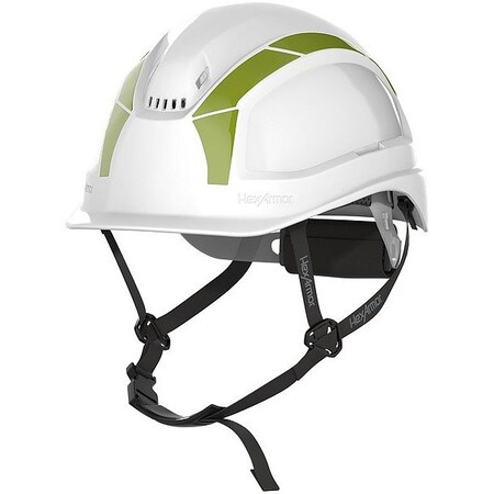 Hexarmor Safety Helmets, HDPE, 6 Point Ratchet, Type 1, Class C, White 16-14001Y