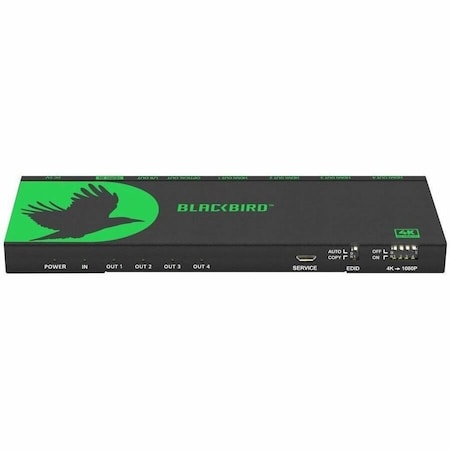 Monoprice Blackbird 4K 1x4 HDMI Splitter_ Supports HDMI 2.0_ HDCP 2.2_ 4K at 60Hz_ YCbCr 4:4:4_ 36742