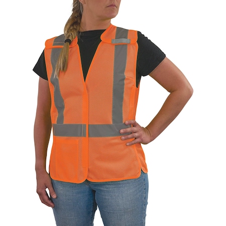 Ergodyne M Orange Class 2 Womens Hi-Vis Breakaway Vest - HL 8215BAW-S