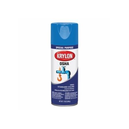 Krylon Industrial OSHA Safety Color Spray Paint, 12 oz Fill, Aerosol Can, Safety Blue, Gloss, 6PK 425-K02416777