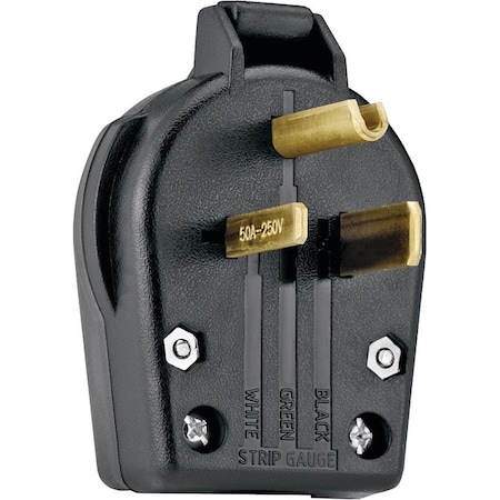Eaton Wiring Devices Straight Blade Plug, 6-30P, 6-50P, 30/50 A, 250V AC, 2 Pole, Screw Terminals, Non-Grounded S42-SP