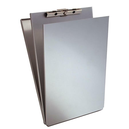 Zoro Select 8-1/2" x 14" Portable Storage Clipboard, Silver 10019