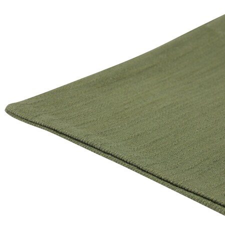 Homeroots 20" Forest Green Cotton Throw Pillow With Buttons 535246