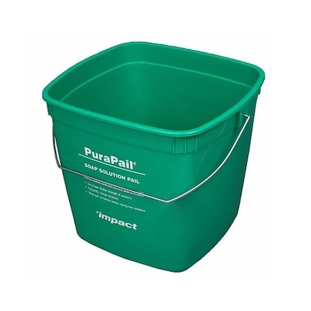 Impact Purapail Utility Bucket 6 Quart Green Cleaning - Case of 12, 12PK 5506-14C