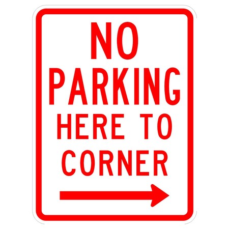 Sign Solutions Usa Parking Sign, 18 in W, Aluminum Sign, White DCS10DWT1824CUS00168