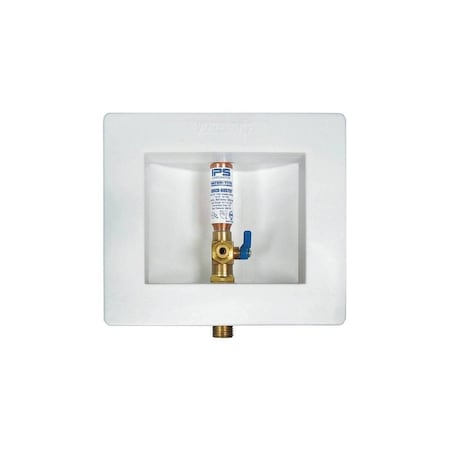 Ips Water-Tite Icemaker Valve Outlet Box with 1/4 Turn Valve and Water Hammer Arrestor PEX Lead Free 87980