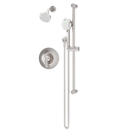 Symmons Birch HydroMersion Single Handle Shower Faucet Trim Kit with Hand Spray (Valve not Included) S5998STN15TRM