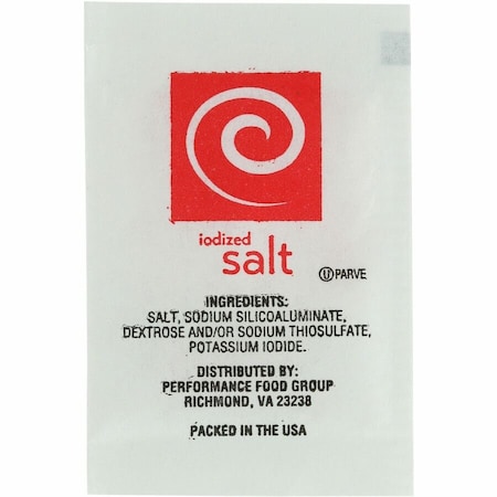 Sugar Foods Salt Packets, 0.02 oz, 1000/Bag, 3PK SUG09295