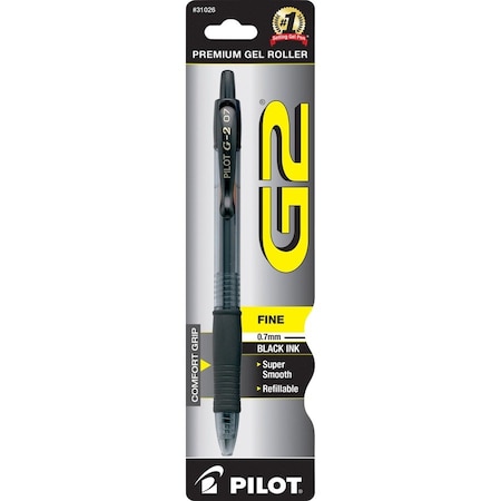 Pilot Pen, Gel, Rt, G2, Fn, Bk, 31026