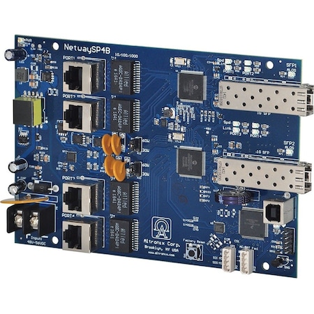 Altronix PoE Switch, Camera Inputs 4, Load 120W NetWaySP4B