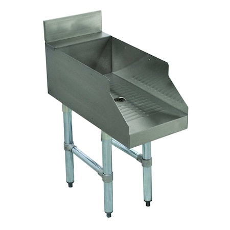 Advance Tabco Underbar Basics Recessed Drainboard underbar for glass storage CR-GS-12