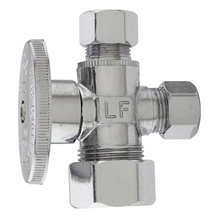 Watts Plumb Pak Stop Valve, 5/8 x 3/8 x 3/8 in Connection, Compression, 400 psi Pressure, Brass Body PP20115LF