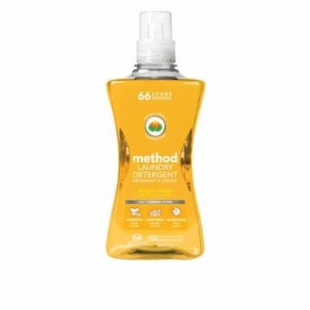 Method 1490 Laundry Detergent, 53.5 oz Bottle, Liquid, Ginger Mango 01490