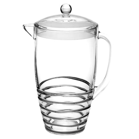 Homeroots 2.5 Quart Clear Swirl Acrylic Pitcher 523321