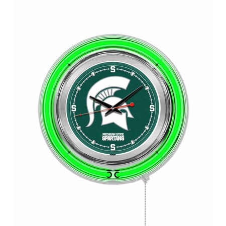 Holland Bar Stool Co Michigan State University Double Neon 15" Clock Clk15MichSt