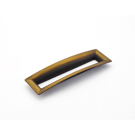 Schaub 160mm Center to Center Flared Rectangular Finestrino Cabinet Pull Burnished Bronze Finish 442-BRBZ