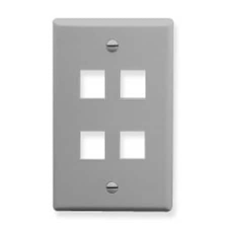 Icc -FACE-4-GR IC107F04GY - 4Port Face Gray ICC-FACE-4-GR