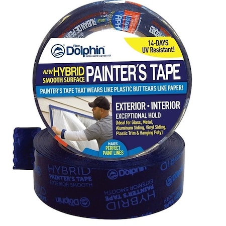 Blue Dolphin Exterior Tape, 45 yd L, 1.41 in W TP EXT S 0150