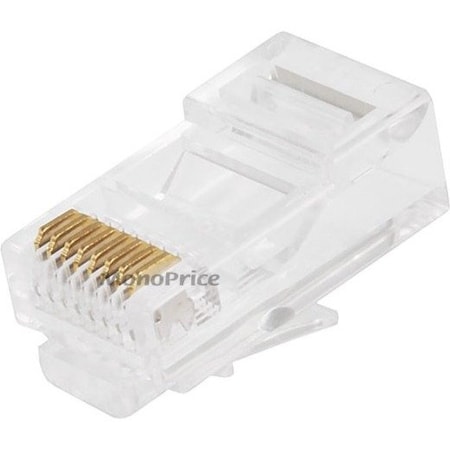 Monoprice Plug, Modular, RJ45, Solid, PK100 7245