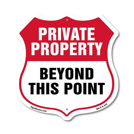 Signmission Private Property Shield Sign Private Pro, 6 Inch X 6 Inch, Plastic Sign SHI-P-6-444