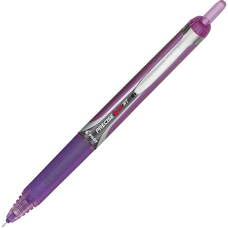 Pilot 26066 Precise V5RT Roller Ball Retractable Pen; Purple Ink; Extra Fine 26066