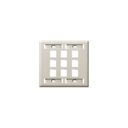 Hubbell Premise Wiring Hubbell 9-Socket IFP29OW Faceplate - 9 x Socket(s) - 1-gang - Office White IFP29OW