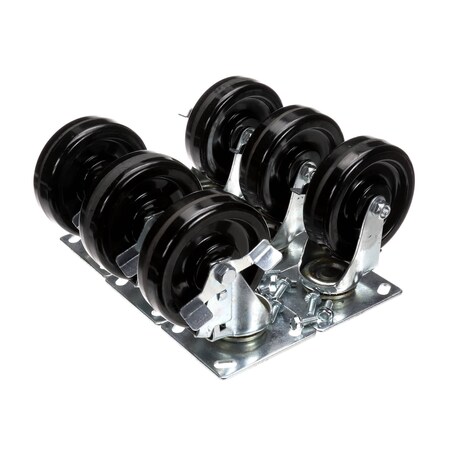 Traulsen Caster, 6in, Swivel with Brake, Plate, 6PK CK8