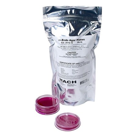 Hach M-Endo Agar Plates, Vial, PK15 2811615