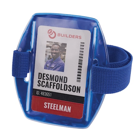 Ergodyne Badge ID Holder, Arm Band, Blue 3386
