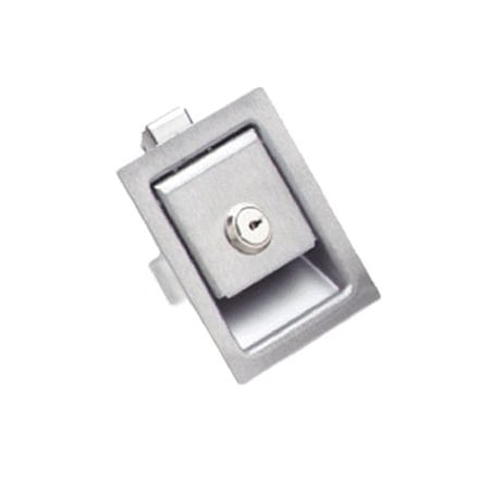 Southco Push To Close Latch, Medium Size, Locking, 7.9mm .31 in Grip, Stainless Steel, Brushed Finish 64-22-10