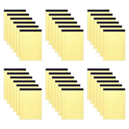 Roaring Spring Case of Canary Legal Pads, 8.5"x11.75", 50 sheets of Paper/Pad, stapled and taped, Micro-Perforated, PK36 74764cs