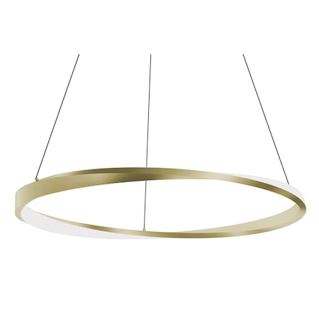 Afx Oberon 32in. LED Pendant - 50W - Light Antique Brass OBRP32LAJUDLB