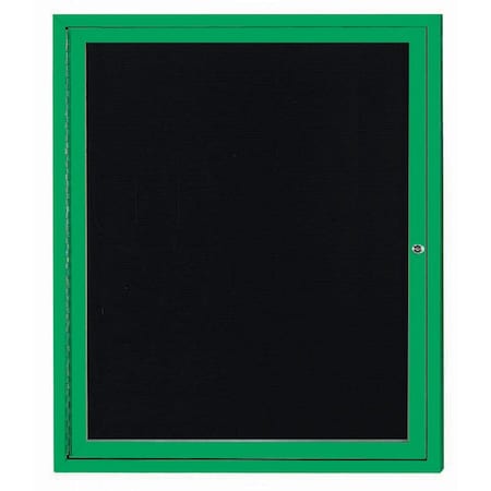 Aarco Outdoor Enclosed Directory w/ Al Frame, Powder Coated Green, Letter Panel is Black Vinyl, 36''Hx30''W OADC3630G