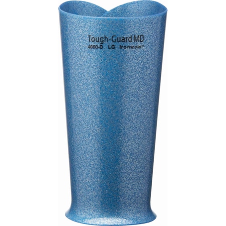 Ironwear 8in Tough-Guard Metal Detectable Forearm & Wrist Protector, Large, Blue 4980-B-MD-LG