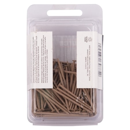 Prosource Panel Nail, 15D, 1-5/8 in L, Steel, Painted, Flat Head, Ring Shank, Oak, 171 lb NTP-088-PS