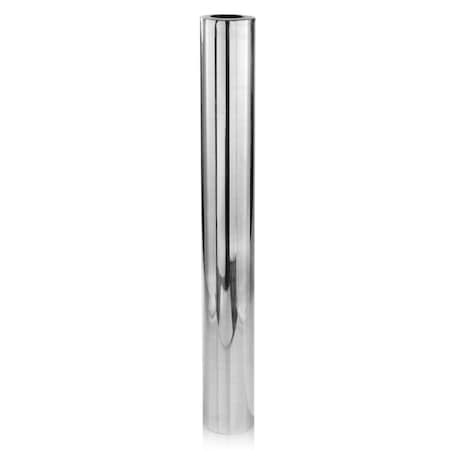 Homeroots 48" Silver Cylinder Aluminum Floor Vase 354651