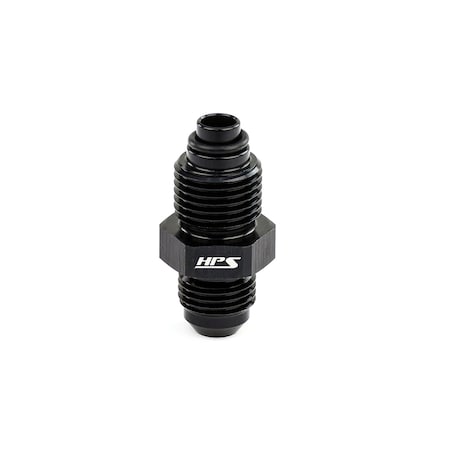 Hps Performance -6 AN to 5/8-18 Male to Inverted Flare Male Power Steering Adapter, Aluminum, Black AN816-06-5818INV