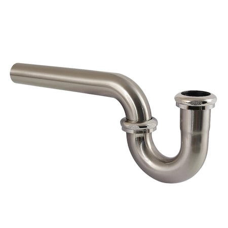 Kingston Brass 1-1/4 in. P-Trap without Flange, 12-7/8 in. Length, 18 Gauge, Brushed Nickel CC1188