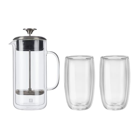 Zwilling Sorrento Double Wall French Press and Latte Glass 1014174