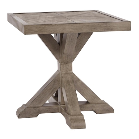 Signature Design By Ashley Beachcroft Beige Square Stone Casual End Table P791-702