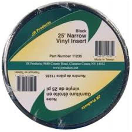 Jr Products 25 ft. Narrow Vinyl Insert - Black JRP11235